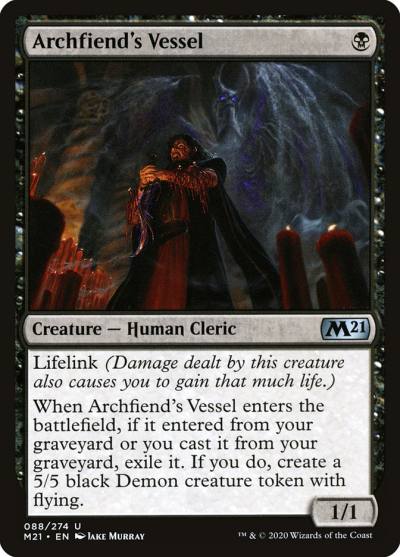 Archfiend's Vessel M21-88 Core Set 2021 Magic card