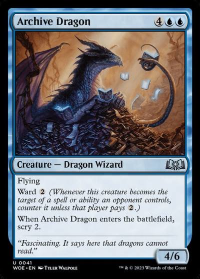 Archive Dragon 41 Wilds of Eldraine Magic card