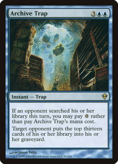 Archive Trap ZEN-41 Zendikar Magic card