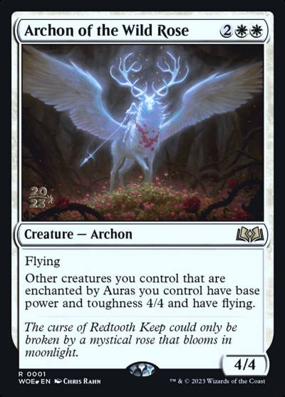 Archon of the Wild Rose PWOE-1S Wilds of Eldraine Promos Magic card