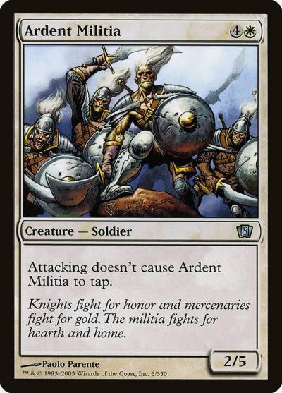 Ardent Militia 8ED-3STAR Eighth Edition Magic card