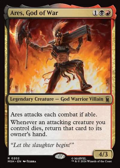 Ares, God of War MSH-202 Marvel Super Heroes Magic card