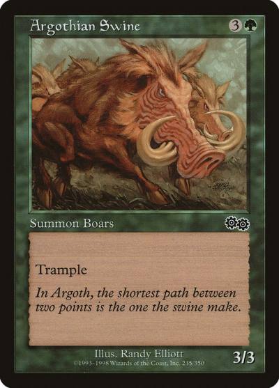 Argothian Swine USG-235 Urza's Saga Magic card