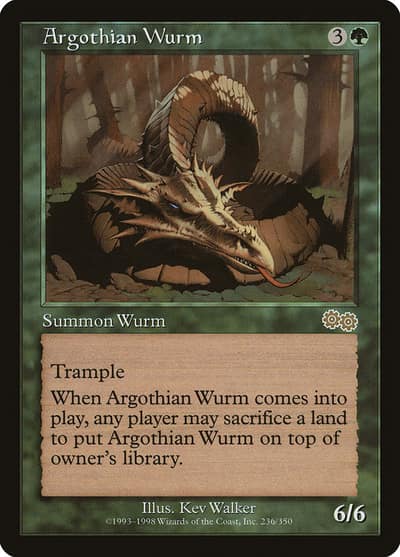 Argothian Wurm 236 Urza's Saga Magic card