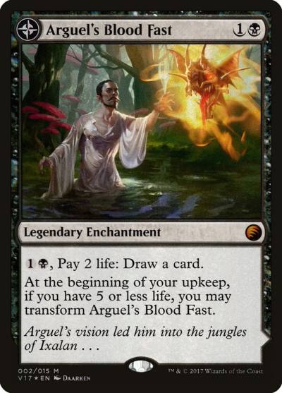 Arguel's Blood Fast // Temple of Aclazotz V17-2 From the Vault: Transform Magic card