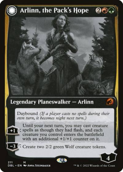 Arlinn, the Pack's Hope // Arlinn, the Moon's Fury DBL-211 Innistrad: Double Feature Magic card