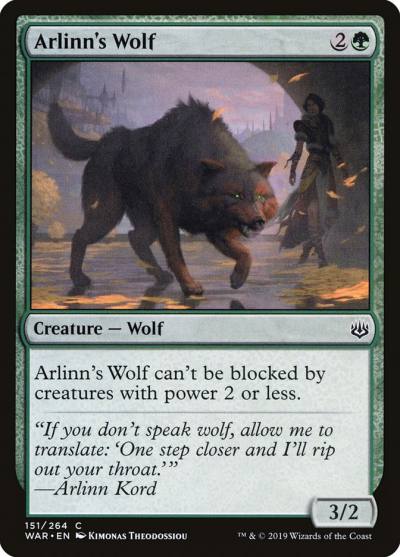 Arlinn's Wolf WAR-151 War of the Spark Magic card