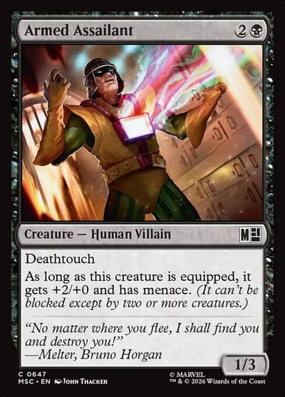 Armed Assailant 647 Marvel Super Heroes Commander Magic card