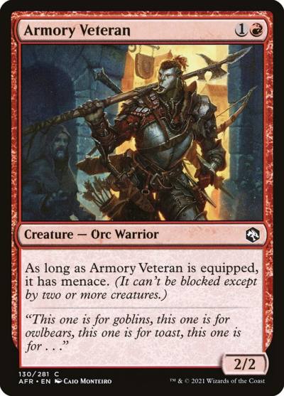 Armory Veteran 130 Adventures in the Forgotten Realms Magic card