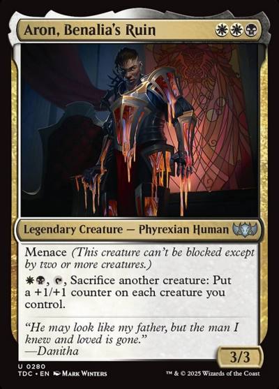 Aron, Benalia's Ruin TDC-280 Tarkir: Dragonstorm Commander Magic card