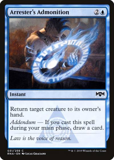 Arrester's Admonition RNA-31 Ravnica Allegiance Magic card