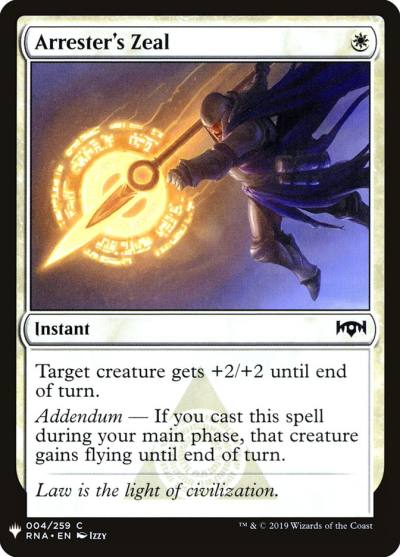 Arrester's Zeal PLST-RNA-4 The List Magic card