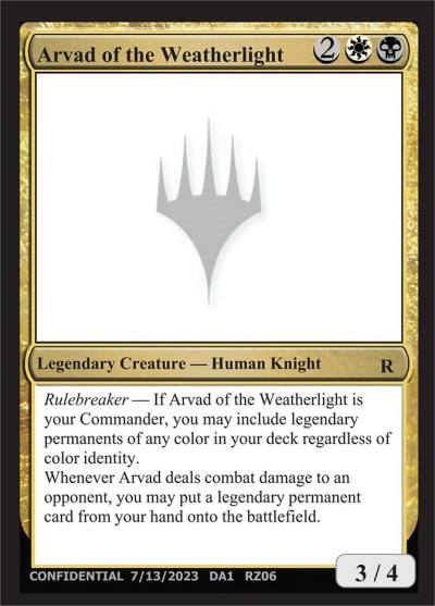 Arvad of the Weatherlight RZ06a Unknown Event Magic card