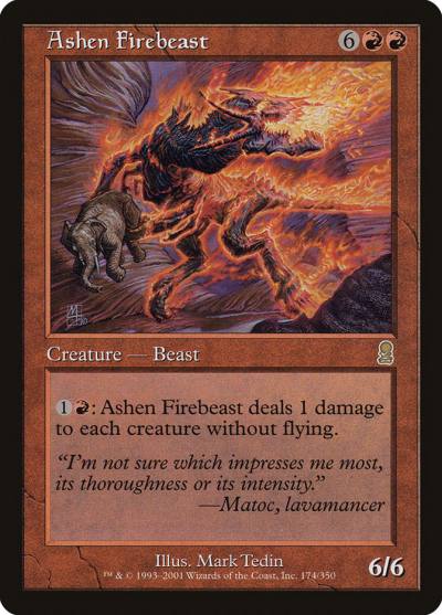 Ashen Firebeast 174 Odyssey Magic card