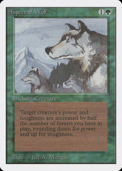Aspect of Wolf 2ED-185 Unlimited Edition Magic card