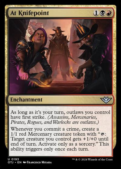 At Knifepoint OTJ-193 Outlaws of Thunder Junction Magic card