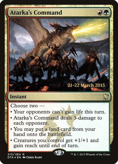 Atarka's Command PDTK-213S Dragons of Tarkir Promos Magic card