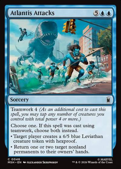 Atlantis Attacks MSH-46 Marvel Super Heroes Magic card