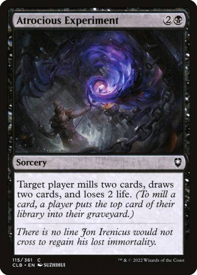 Atrocious Experiment CLB-115 Commander Legends: Battle for Baldur's Gate Magic card