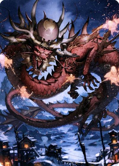Atsushi, the Blazing Sky // Atsushi, the Blazing Sky ANEO-61 Neon Dynasty Art Series Magic card