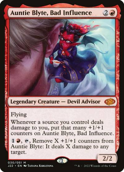 Auntie Blyte, Bad Influence J22-30 Jumpstart 2022 Magic card