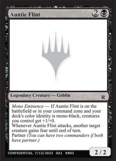 Auntie Flint RB03a Unknown Event Magic card