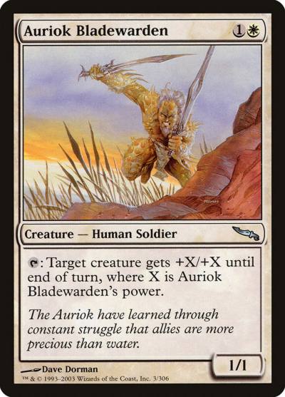 Auriok Bladewarden 3 Mirrodin Magic card