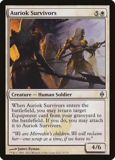 Auriok Survivors 3 New Phyrexia Magic card