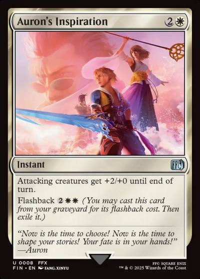 Auron's Inspiration FIN-8 Final Fantasy Magic card