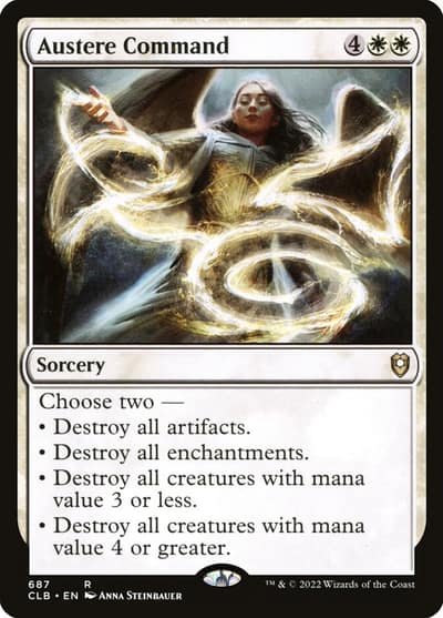 Austere Command CLB-687 Commander Legends: Battle for Baldur's Gate Magic card