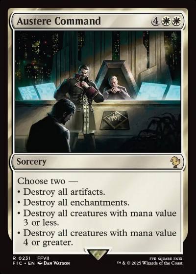 Austere Command FIC-231 Final Fantasy Commander Magic card