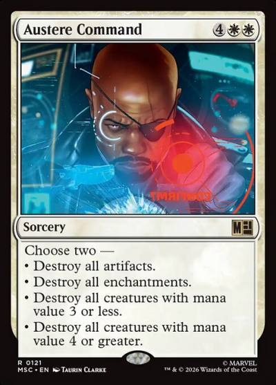 Austere Command MSC-121 Marvel Super Heroes Commander Magic card