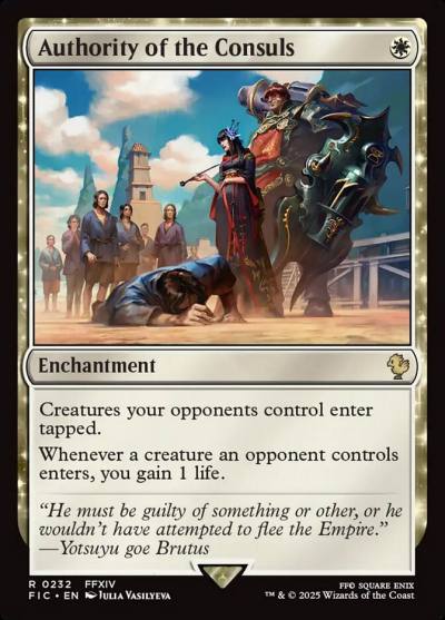 Authority of the Consuls FIC-232 Final Fantasy Commander Magic card