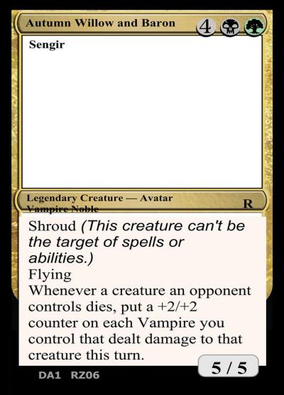 Autumn Willow and Baron Sengir RZ06b Unknown Event Magic card