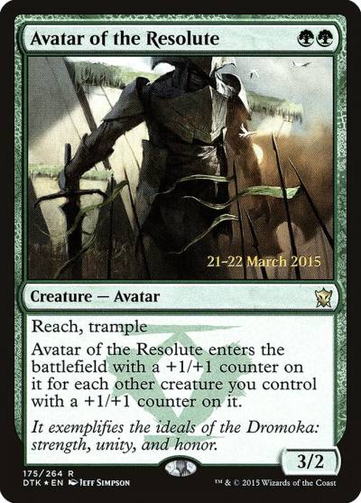 Avatar of the Resolute PDTK-175S Dragons of Tarkir Promos Magic card
