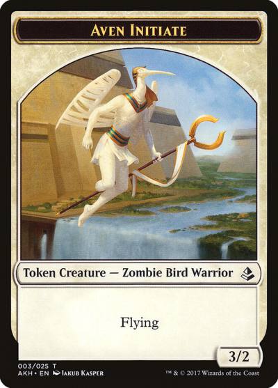 Aven Initiate TAKH-3 Amonkhet Tokens Magic card