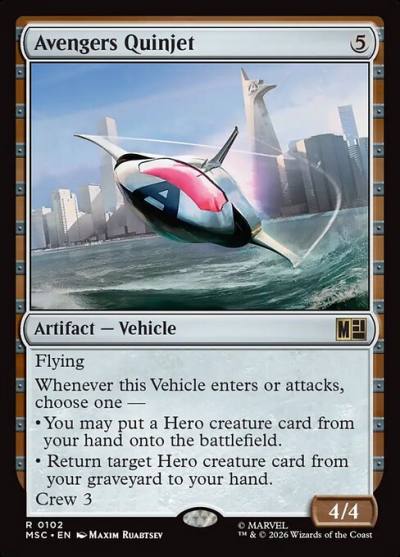 Avengers Quinjet MSC-102 Marvel Super Heroes Commander Magic card
