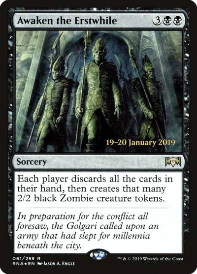 Awaken the Erstwhile PRNA-61S Ravnica Allegiance Promos Magic card