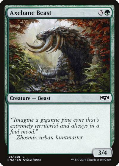 Axebane Beast 121 Ravnica Allegiance Magic card