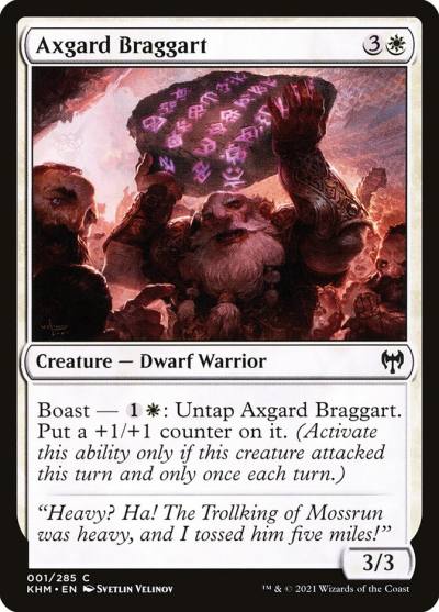 Axgard Braggart 1 Kaldheim Magic card