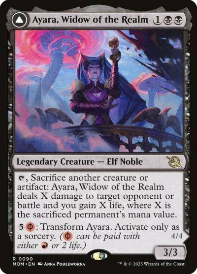 Ayara, Widow of the Realm // Ayara, Furnace Queen MOM-90 March of the Machine Magic card