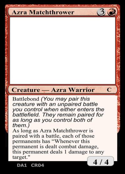 Azra Matchthrower CR04a Unknown Event Magic card