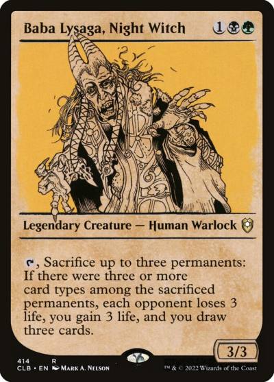 Baba Lysaga, Night Witch CLB-414 Commander Legends: Battle for Baldur's Gate Magic card