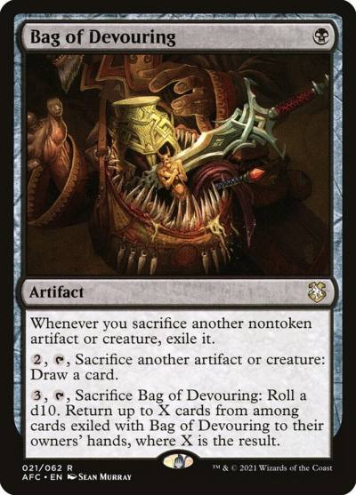 Bag of Devouring AFC-21 Forgotten Realms Commander Magic card