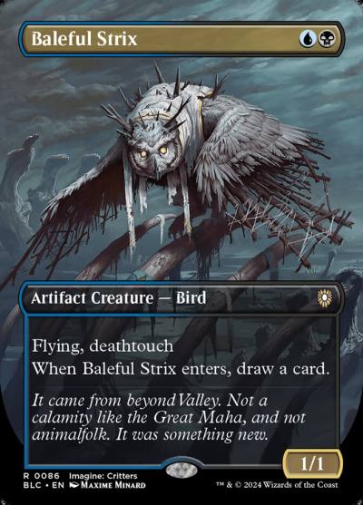 Baleful Strix BLC-86 Bloomburrow Commander Magic card