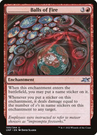 _____ Balls of Fire UNF-100 Unfinity Magic card