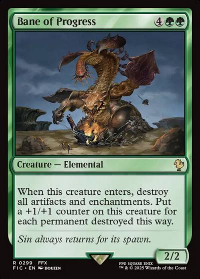 Bane of Progress FIC-299 Final Fantasy Commander Magic card