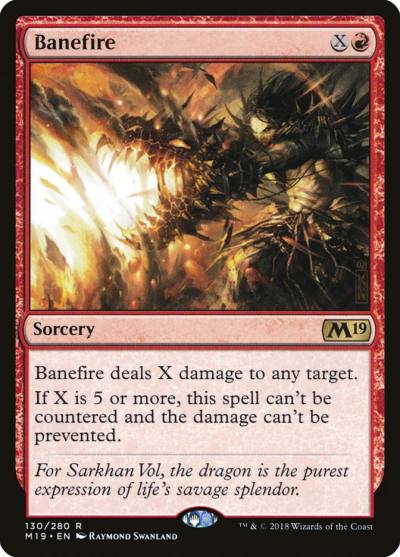 Banefire M19-130 Core Set 2019 Magic card