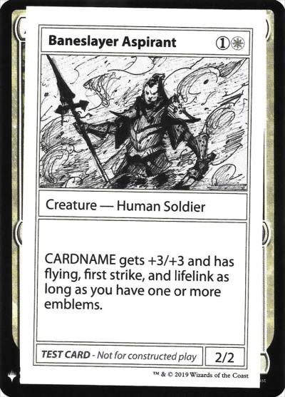 Baneslayer Aspirant CMB1-3 Mystery Booster Playtest Cards 2019 Magic card