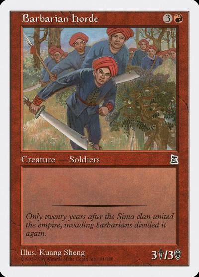 Barbarian Horde PTK-101 Portal Three Kingdoms Magic card